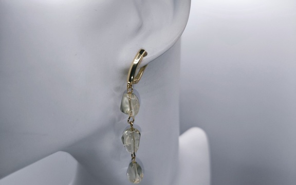 Серьги из цитрина ар-4