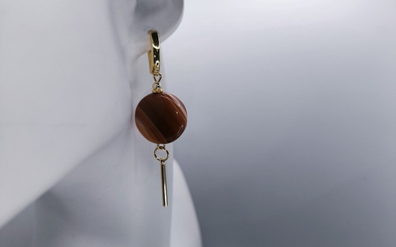 Серьги из сердолика ар-2