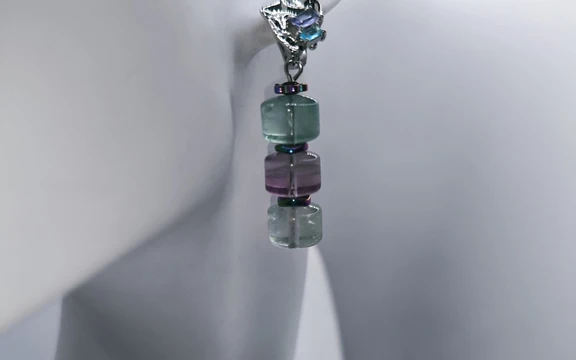 Серьги из флюорита