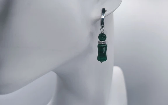 Серьги из малахита ар-2