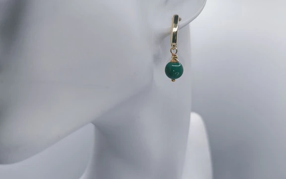 Серьги из малахита