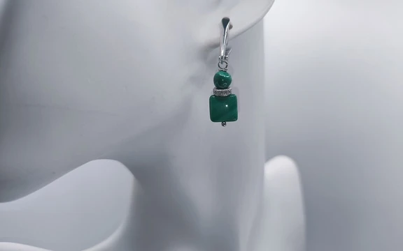 Серьги из малахита ар-4