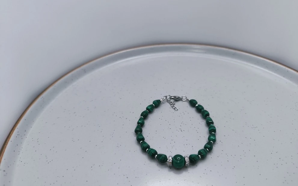 Браслет из малахита ар-6