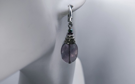 Серьги из флюорита ар-2