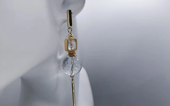 Серьги из горного хрусталя ар-7