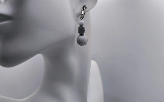 Серьги с кахолонгом ар-2