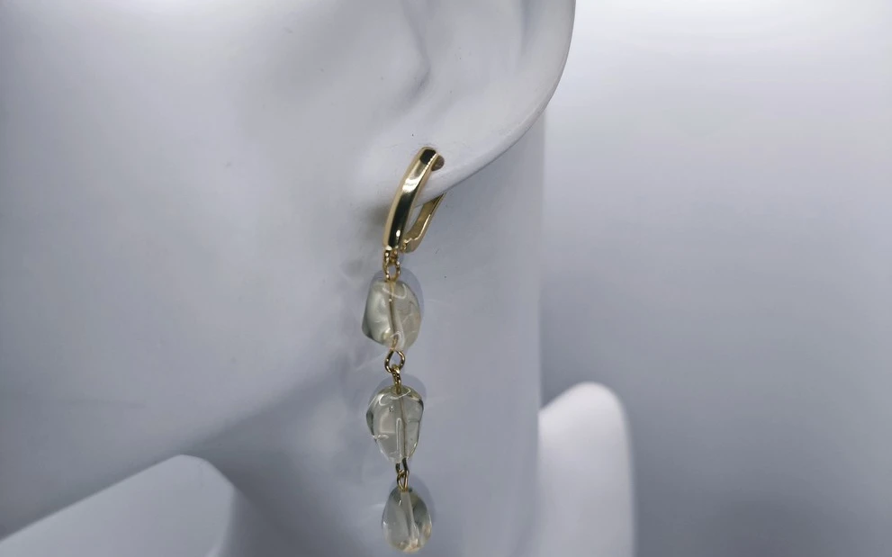 Серьги из цитрина ар-4