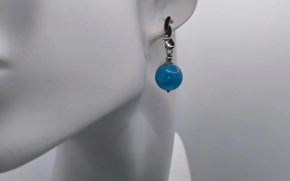 Серьги из аквамарина ар-8