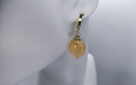 Серьги из цитрина ар-3