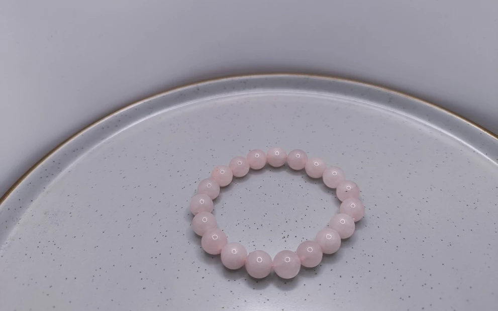 Браслет из розового кварца ар-2