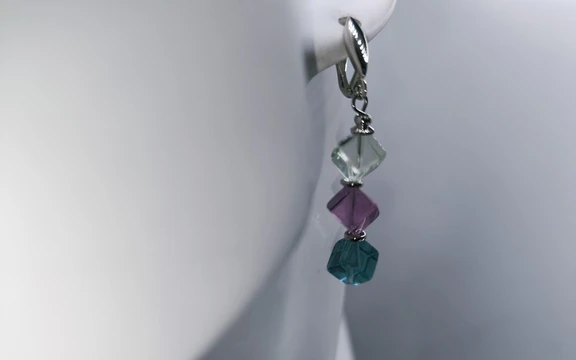 Серьги из флюорита ар-3