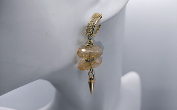 Серьги из цитрина