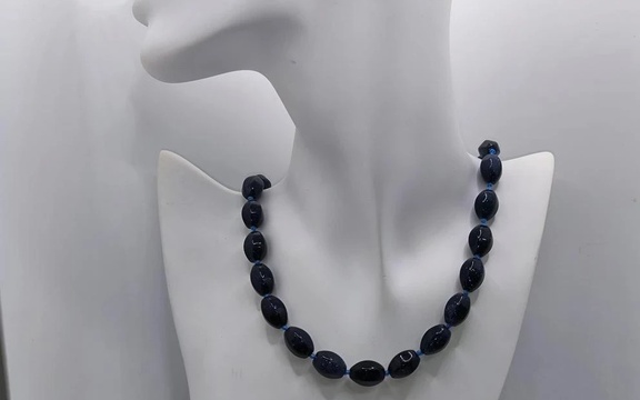 Бусы из синего авантюрина ар-18