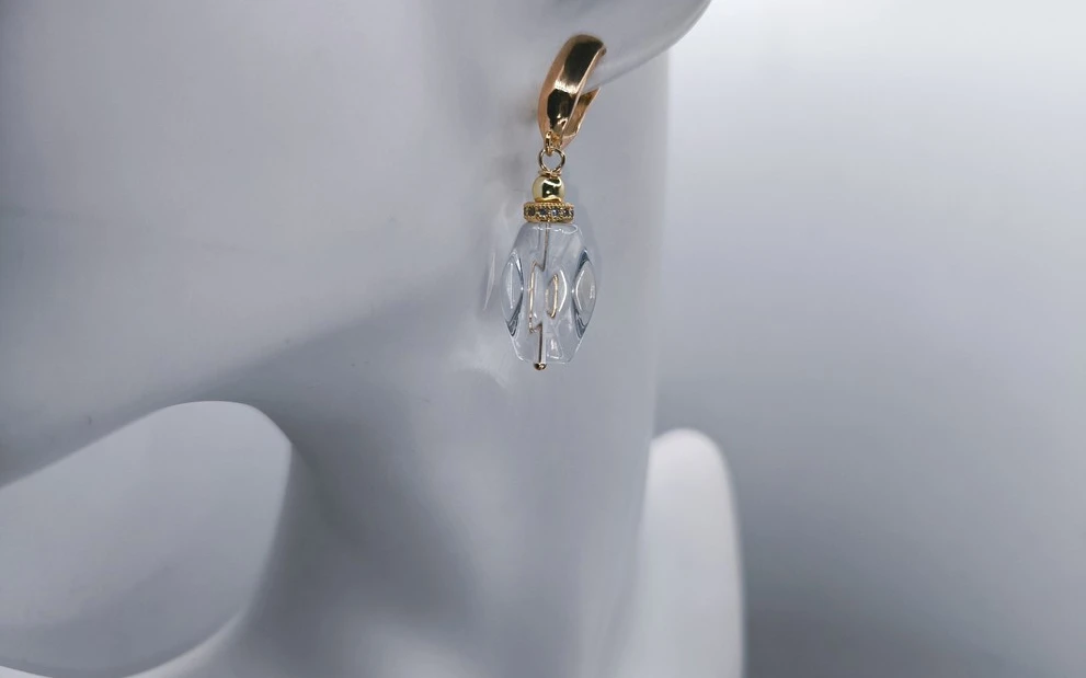 Серьги из горного хрусталя