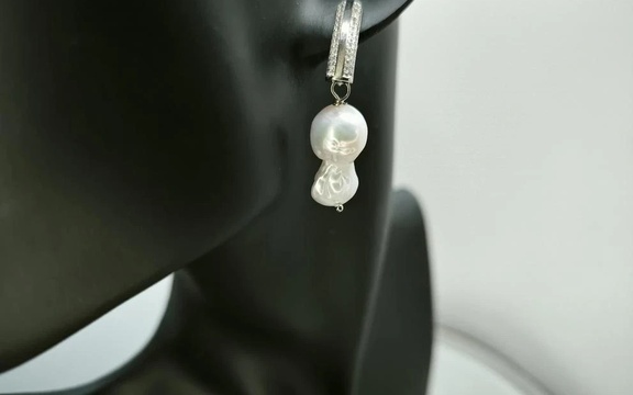 Серьги с барочным жемчугом