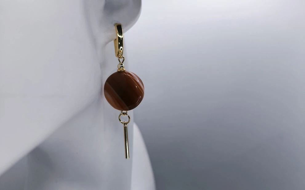 Серьги из сердолика ар-2