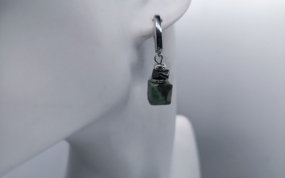 Серьги с хризоколлой ар-2