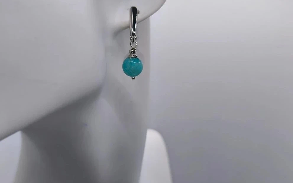 Серьги из амазонита