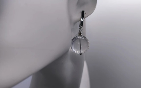 Серьги из горного хрусталя ар-2