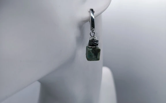 Серьги с хризоколлой ар-2