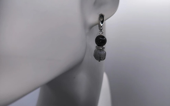 Серьги из волосатика ар-3