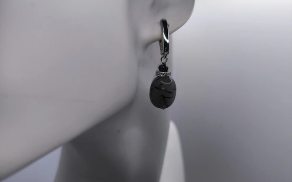 Серьги из волосатика ар-4