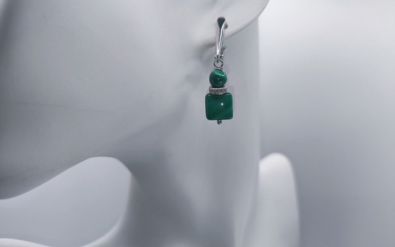 Серьги из малахита ар-4