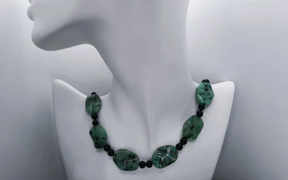 Бусы из цоизита ар-3