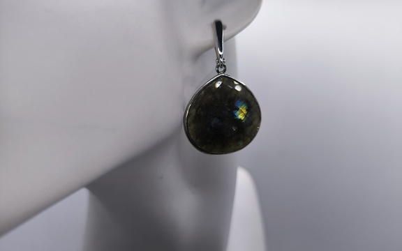 Серьги из лабрадора ар-4