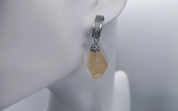 Серьги из цитрина ар-2