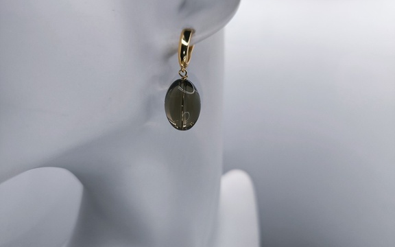 Серьги из раухтопаза ар-4