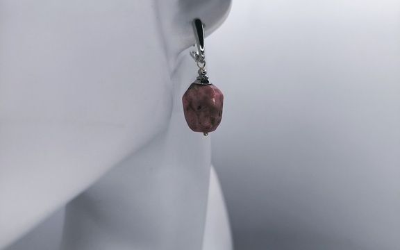 Серьги из родонита ар-4