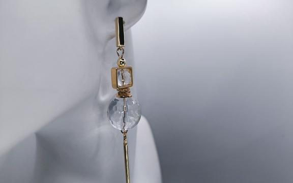 Серьги из горного хрусталя ар-7