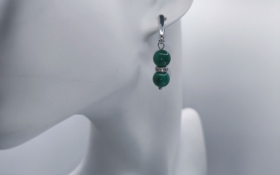 Серьги из малахита ар-3