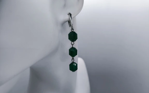 Серьги из хризопраза