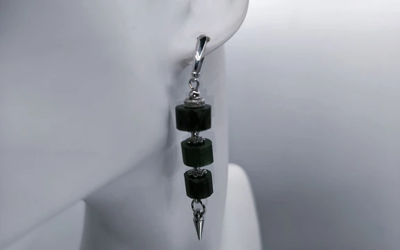 Серьги из нефрита ар-4