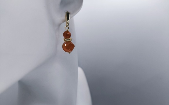 Серьги из сердолика