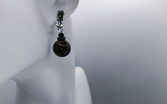 Серьги из тигрового глаза ар-3