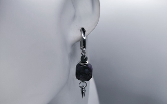 Серьги из чароита ар-2