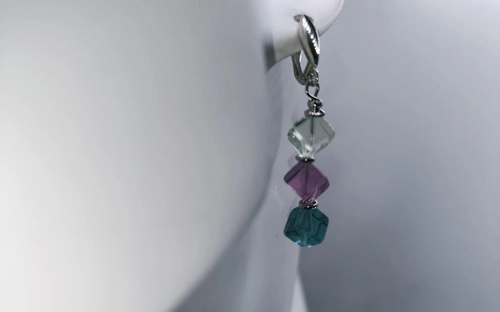 Серьги из флюорита ар-3