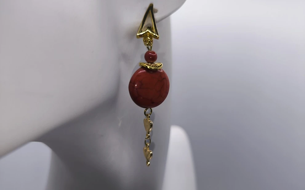 Серьги из коралла ар-4