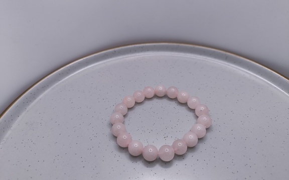 Браслет из розового кварца ар-2