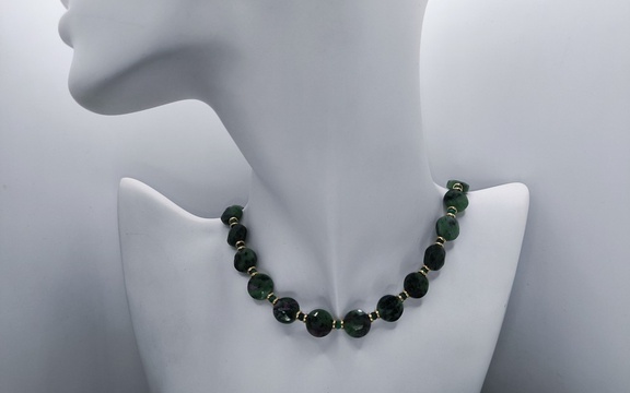 Бусы из цоизита ар-2