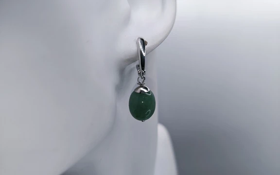 Серьги из нефрита ар-3