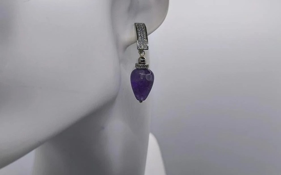 Серьги из аметиста  ар-5