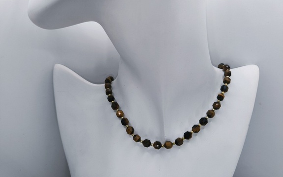 Бусы из тигрового глаза ар-6