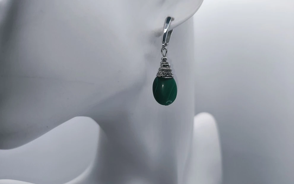 Серьги из малахита ар-5