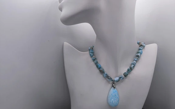 Бусы из ларимара ар-2