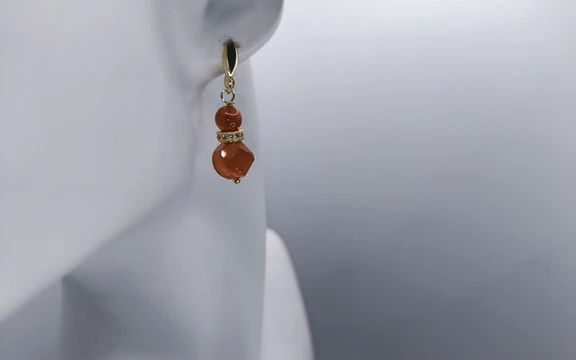 Серьги из сердолика