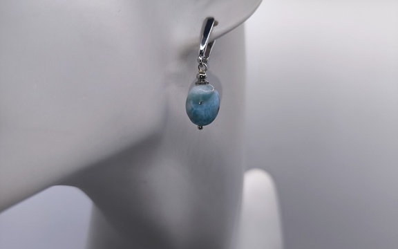 Серьги из ларимара ар-2